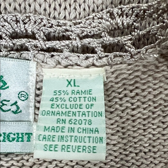 Chic Beige Embroidered V-Neck Sweater - Picture 10 of 10